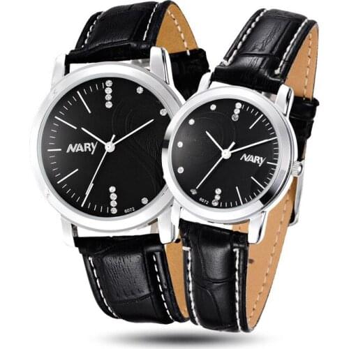 Quartz Watchs Waterproof Couple Leather Belt Watch Fashion Quartz Womens and Mens Watch