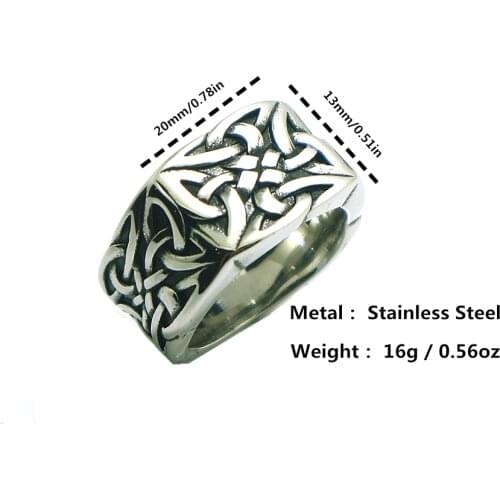 Newest Mens Boys 316L Stainless Steel Cool Viking Vintage Simple Cool Ring