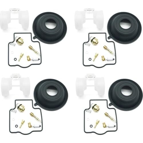 For Kawasaki ZX400 ZXR400 ZX500 ZZR500 ZX ZXR 400 500 Carburetor Repair Kits Main Slow Jet Float Valve Vacuum Diaphragm 4 Sets