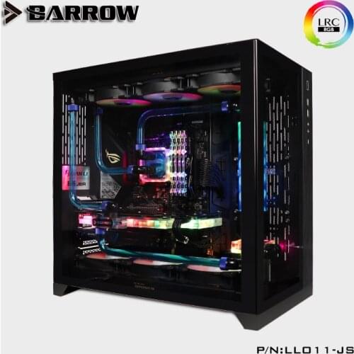 Barrow Water Cooling Kits for LIAN LI O11 Case 360mm Radiator+CPU Block+GPU Block+Pump+Reservoir+RGB Strip+Fan Water Cool