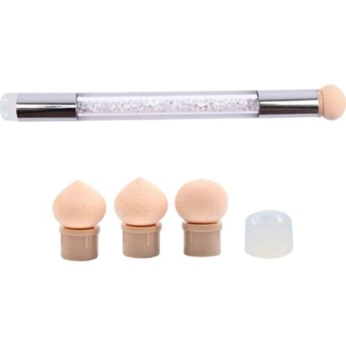 Nail Art Sponge Stamper Brush Paint Dotting Gradient Blooming UV Gel Pen