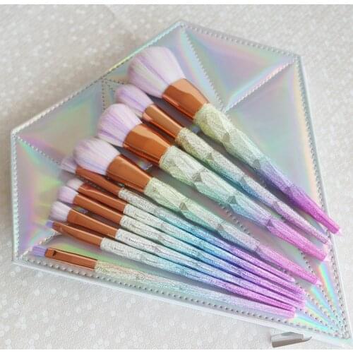 New Arrival Brushes 10pcs Colorful Makeup Brushes Sets Make Up Brush Cosmetic Beauty Blush Powder Foundation Concealer Brush