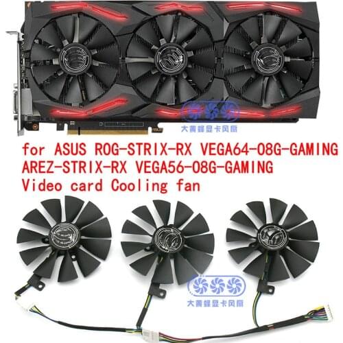 Original for ASUS ROG-STRIX-RX VEGA64-O8G-GAMING AREZ-STRIX-RX VEGA56-O8G-GAMING Graphics Video Card cooling fan