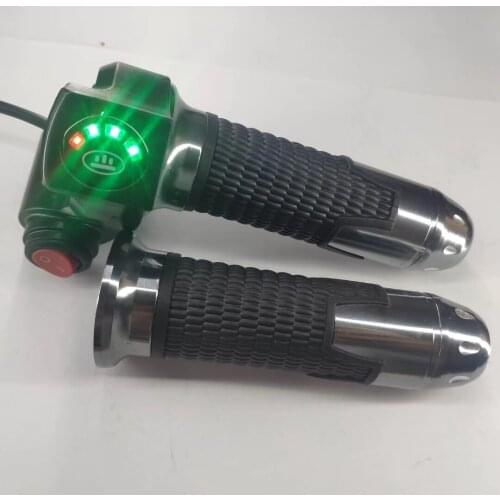 Twist Throttle+Battery Indicator+On-Off/REVERSE Switch 5-99v Rolling Grips Handlebar For Electric Bike Scooter Mtb Tricycle