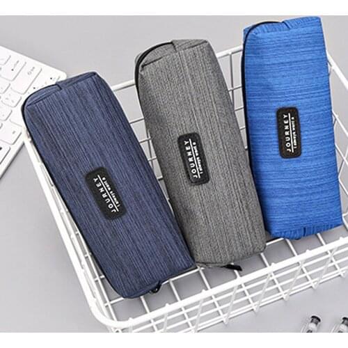 1PC Simple Pen Bag Oxford Large Pencil Case Big Capacity Pencil Pouch for Teen Boys Girls School Students Storage bag