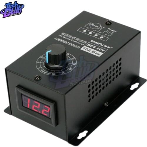 DC Motor Speed Regulator Adjustable DC6V~90V 15A Digtal Display DC motor Control CV Governor Switch PWM