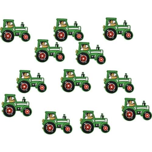 Diy Tractors patches for clothing iron embroidered patch applique iron on patches sewing accessories badge stickers on clothes