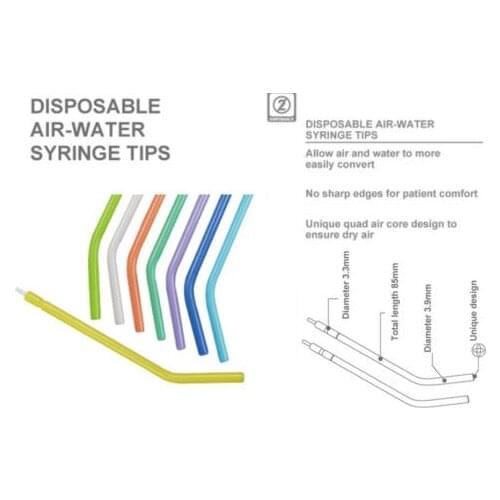 Dental Disposable Air-Water Syringe Tips 3-Ways Triple Spray Nozzles Dentist Products Tools