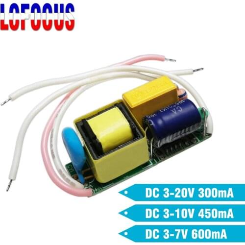 Lighting Transformers Constant Current 1W 2W 3W 4W 5W 6W Watt 3-20V 300mA LED Driver 3-10V 450mA Power Supply 3-7V 600mA