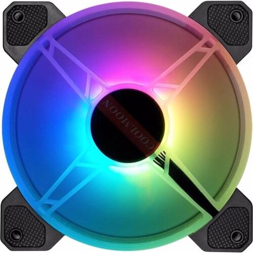Universal 1/3Pcs LED Fan RGB Color Changing Light Computer Case Cooling Fan Heat Dissipation Remote Control Computer Fan 120mm