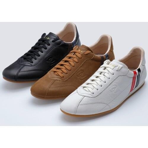 High Quality Cowhide Tai Chi Shoes Soft Genuine Leather Kung Fu Wushu Shoes Martial Arts Sneaker Khaki White Black