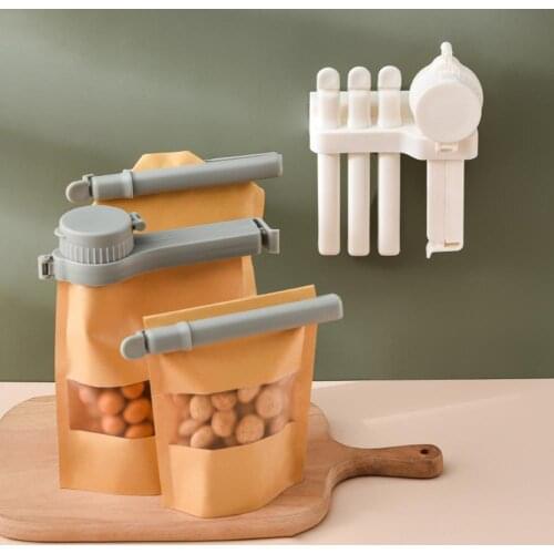 Sealing Clip Solid Color Moisture Proof PP Fresh-Keeping Food Bag Clamp Mildew Proof Pour Nozzle Spouts Storage Bags Clips