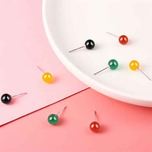 Red Yellow 1 pairs Womens Earrings 925 Sterling Silver Jewelry Pearl Green Jasper Black Onyx Korean Fashion Wedding Gift Wome
