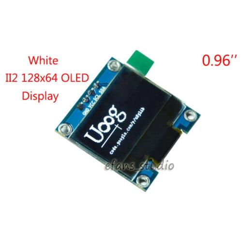 0.96" I2C IIC 128x64 White OLED LCD LED Display Module Panel SSD1306 SSD 1306 Driver for Arduino