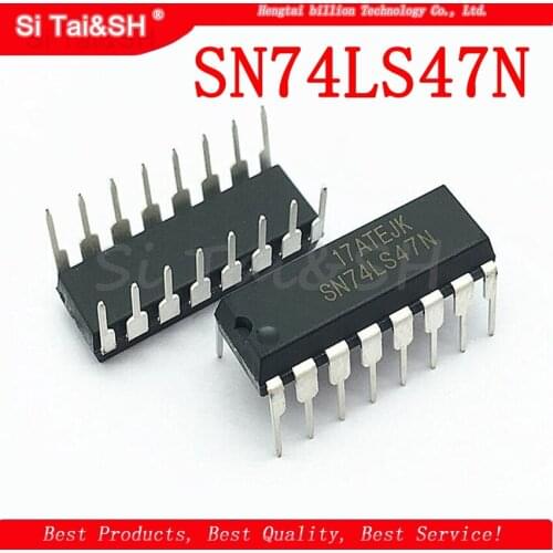 10PCS SN74LS47N DIP16 SN74LS47 DIP 74LS47N 74LS47 HD74LS47P DIP-16 new and original IC