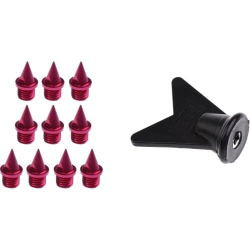 10pcs Pack Carbon Steel Track Spikes Replacement & Running Sports Shoes Spikes Removing Wrench