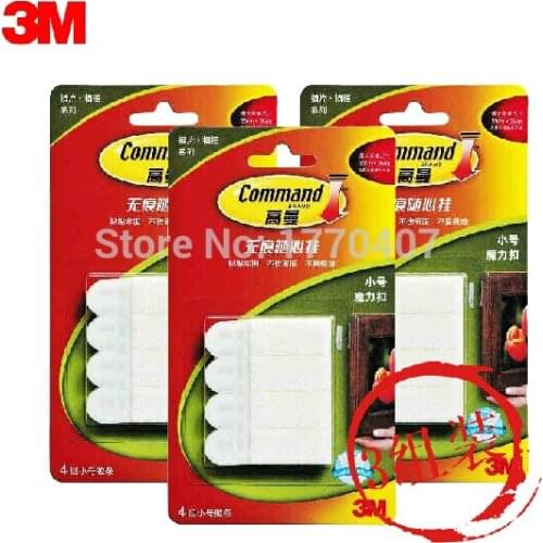 36 Pack 3M Command Damage-free small Picture hanging Strips 4 sets/pack Command Picture & Mirror Hanging Strips magic dual lock