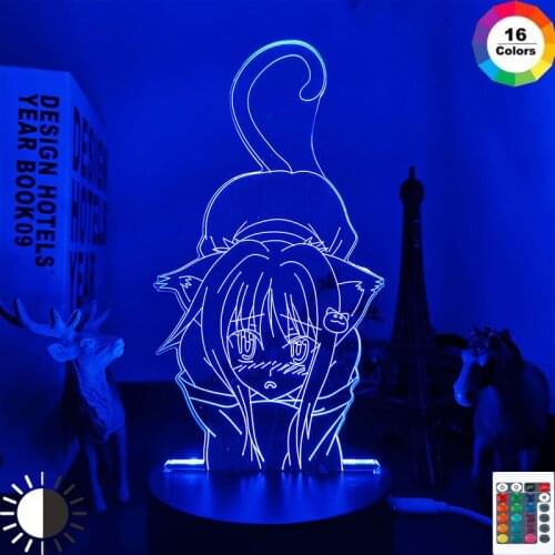 3d Anime Lamp High School DxD Shirone Toujou for Bedroom Decor Light Birthday Gifts for Women Men Konosuba Manga Led Night Light