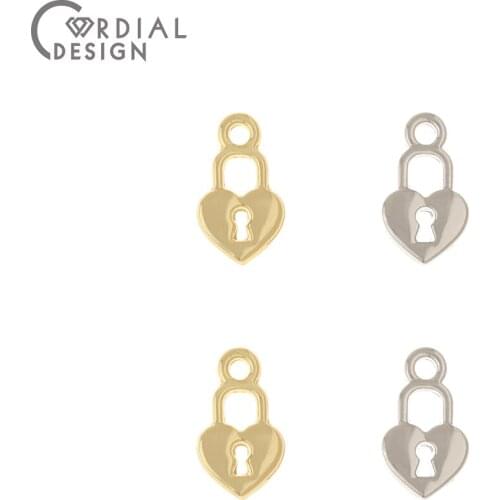 Cordial Design 50Pcs 6*10MM Pendants/Hand Made/Jewelry Accessories/Heart Shape/Jewelry Findings & Components/DIY Charms