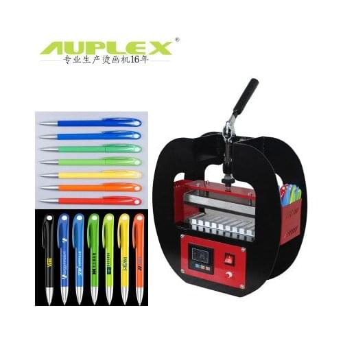 AH1707 550W Plastic Sublimation 10 Pens Heat Transfer Press Printing Machine DIY Ball Pen Heat Press Printing logo Pattern