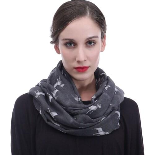 Bull Terrier Dog Print Infinity Loop Scarf Wrap Soft Lightweight Pet Puppy Gift Idea