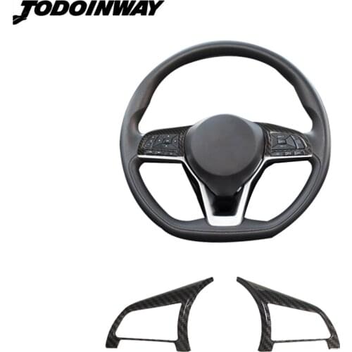 Car Stickers For Nissan Rogue Sport 2021 Versa X-TRAIL T32 Qashqai 2018 Steering Wheel Button Cover Trim Interior Accessories