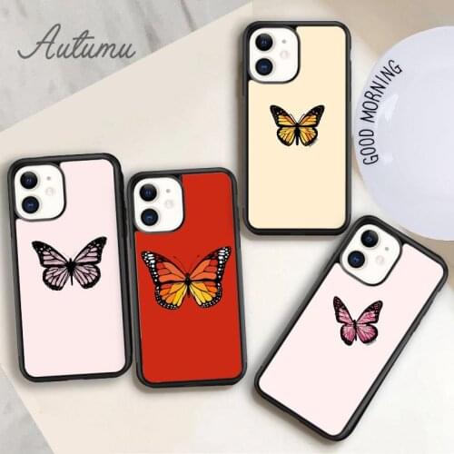 Social Butterfly Phone Case for iPhone 11 12 Pro Max mini X XR XS SE 2020 5 6S 7 8 Plus Samsung Galaxy S8 S9 S10 Cover shell