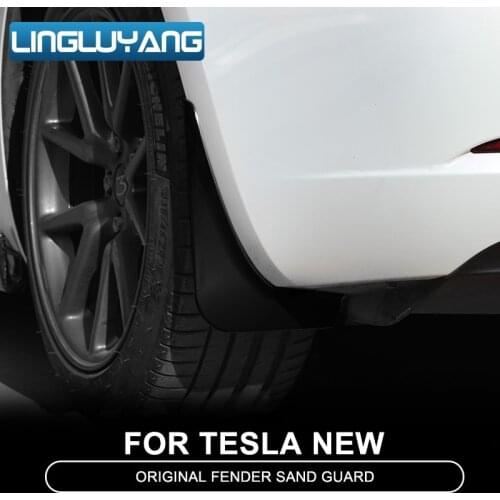 For tesla model 3 Front Rear Car Splash Mudguards Guards Mud Flaps Set Molded Splash Guard Car Mudguard