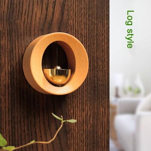 Home Decor Wind Chime Solid Wood Originality Pure Copper Magnetic Doorbell Refrigerator Door Opening Tips Copper Bell Decoration