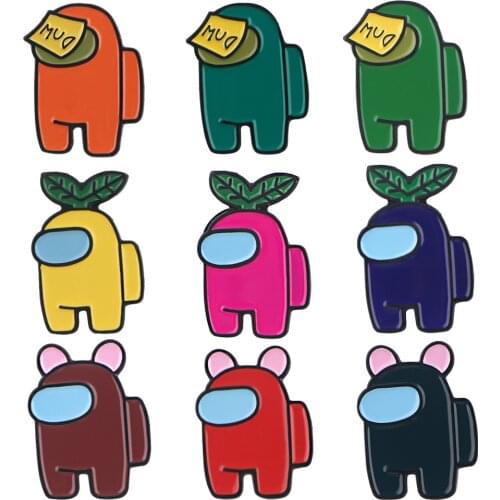 DZ1134 Game Astronaut Figures Enamel Pins Badge Brooch Backpack Bag Collar Lapel Decoration Jewelry Gifts for Friends