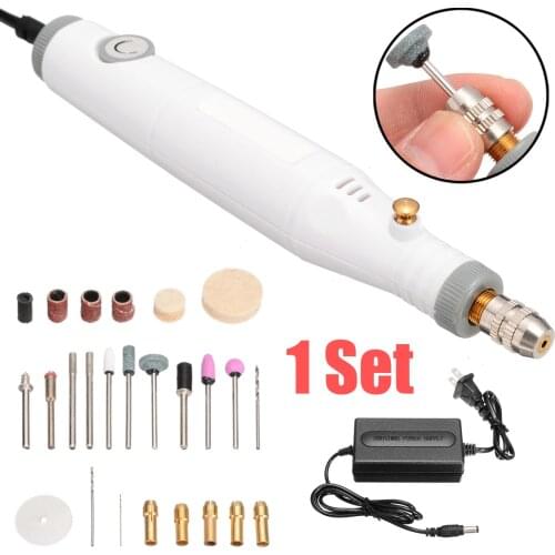 18w Adjustable Speed Mini Electric Drill Grinder Kit Nail DIY Polishing Engraving Pen Electric Drill Grinder Polisher Hand Tool
