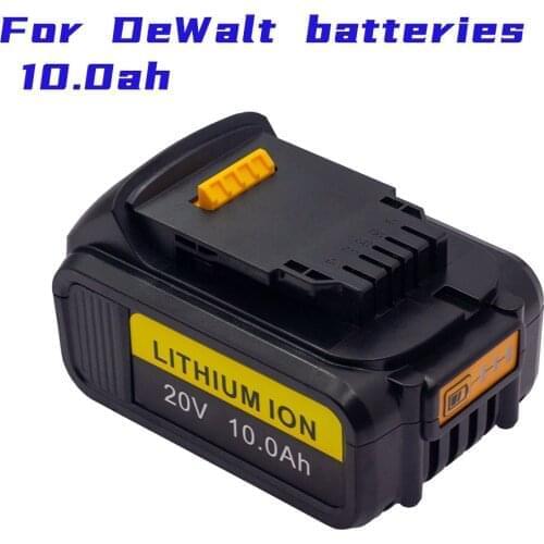 For DEWALT 18V 20V 10.0AH DCD780 DCB200 Electric Drill Wrench Electric Hammer Drill Lawn Mower Battery Charger Combination Kit