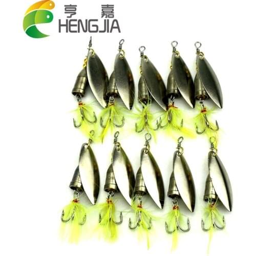 HENGJIA 6g 6.5cm had metal trolling spinnerbaits artificial spinner spoons catfish fishing baits isca de pesca fishing tackles