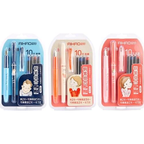 Hobby 2816 Replaceable Ink Bag Erasable Pen Set Pumping Ink Can Replace Ink Bag Dual-use Writing Practice Pen