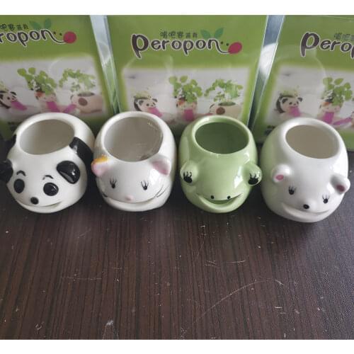 Cartoon Panda/cat/dog/frog Succulent Planter Pot Flower Pots Cute Pets Cat/dog/frog Ceramic Flowerpot Home Desk Decor