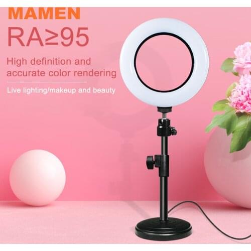 MAMEN 6 inch Selfie ring light 16cm LED Dimmable Photo Video Studio For Youtube Beauty Fill Ring Light Lamp Photography Lighting