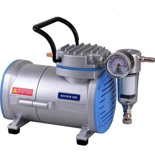 Laboratory oil-free portable silent vacuum Pump suction filter suction Pump Rocker300, 60W 220V/50Hz 0.3A 1450rpm 20L/min