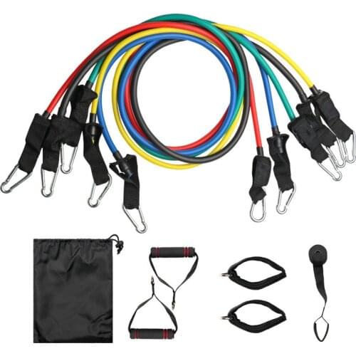 11Pcs/Set Latex Resistance Bands Crossfit Training Exercise Yoga Tubes Pull Rope Rubber Expander Elastic Bands Fitness Equipment