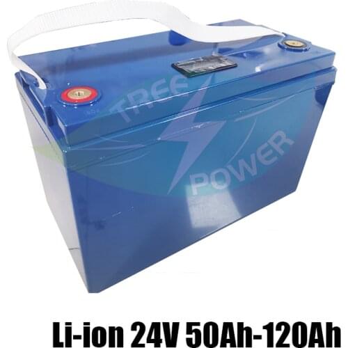 LifePo4 24V 50Ah 60Ah 40Ah lithium battery deep cycle with BMS for 1500W RV inverter machine Solar Boat RV +5A charger