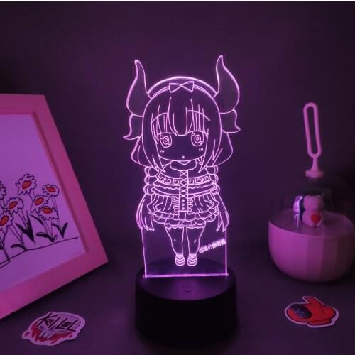 Miss Kobayashis Dragon Maid Lava Lamp Anime Cute Figure USB Led Manga RGB Night Lights Birthday Gifts Bed Room Table Game Decor