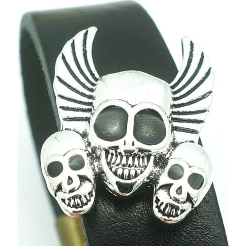 Fashion beauty Punk Skulls 25MM metal snap buttons fit DIY 18mm snap jewelry wholesale KZ3276
