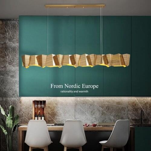 New restaurant chandelier designer post-modern minimalist bar Italian luxury art strip lamps