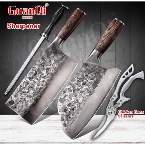 Full Tang Butcher Cleaver Chopping Knife Cooking Knife Stainless Steel Kitchen Scissors Chicken Bone Scissors Kitchen Accessory