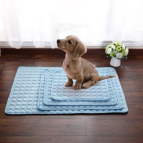 Cooling Pad Pet Mat For Dogs Cats Car Blanket Sofa Breathable Pet Dog Bed Summer Cool Ice Pad Mats For Small Medium Large Dogs