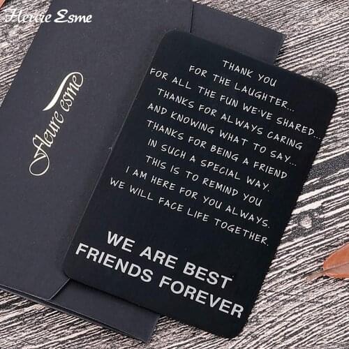 Friendship Birthday Gifts Wallet Card Insert for Best Friends Men Women Christmas Valentine Gifts for Friends Besties Friends