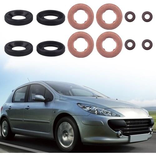 Rubber 1.6 HDi Diesel Injector Seal Washer Protector O-Ring Kit 207 307 407 For Peugeot Citroen Berlingo C3 I C4 I