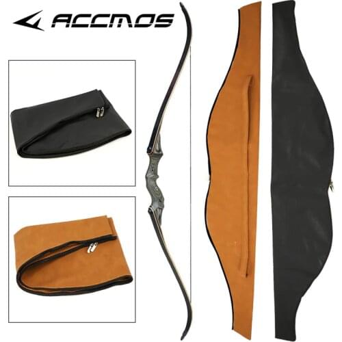 Archery Traditional Recurve Bow Bag PU Leather Traditional Bow Carry Case Arrow and Bow Holder Accessories