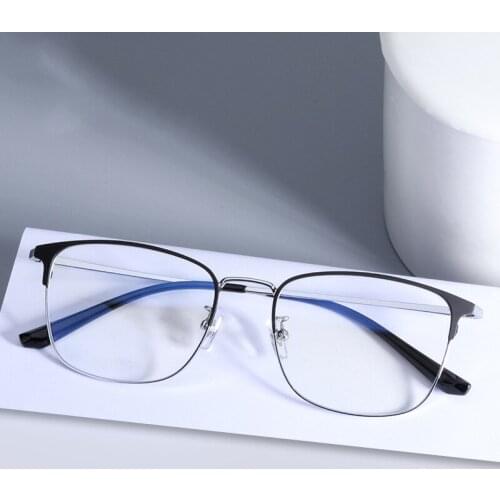 Veshion Titanium Glasses Frame Women Men Square Eye Glasses Frames for Male Female Bluelight Glass Ultra Light Clear Optical Len