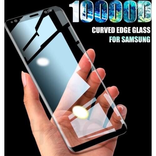 Full Cover Curved Tempered Glass on the For Samsung Galaxy S8 S9 S10 Plus S10E Note 8 9 10 S10 Lite Screen Protector Glass Film