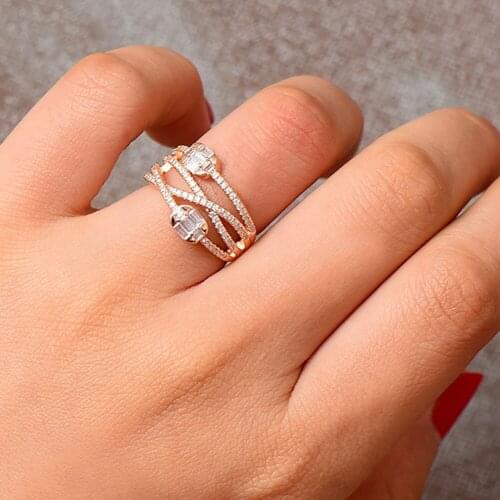 GODKI NEW Trendy GEOMETRIC Ring for Women Wedding Cubic Zircon Finger Rings Beads Charm Ring Bohemian Beach Jewelry Gift